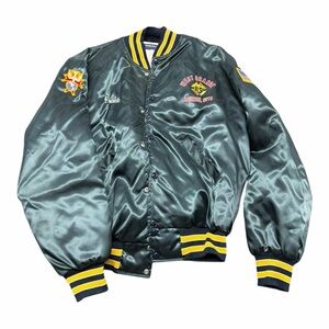 Vintage 80s West Orange New Jersey Council Satin Bomber Jacket